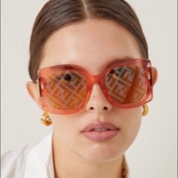 FENDI ,2025 ONE OF TOP SUNGLASS COLOR, ORANGE, THIS PAIR IS TRANSPARENT … - Picture 1 of 16